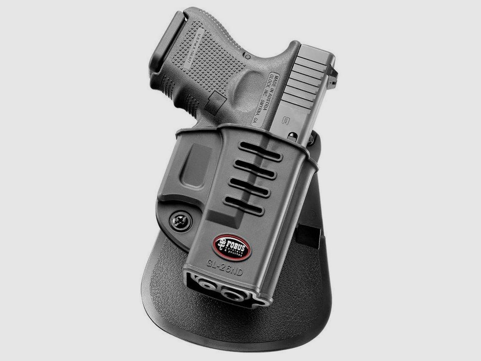 Fobus paddle holster for Glock 26 with rotation adjustment