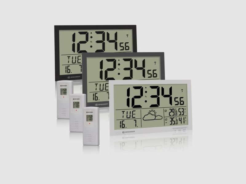 Wetterstation Wanduhr BRESSER MyTime Jumbo LCD, Bild 2 von 3