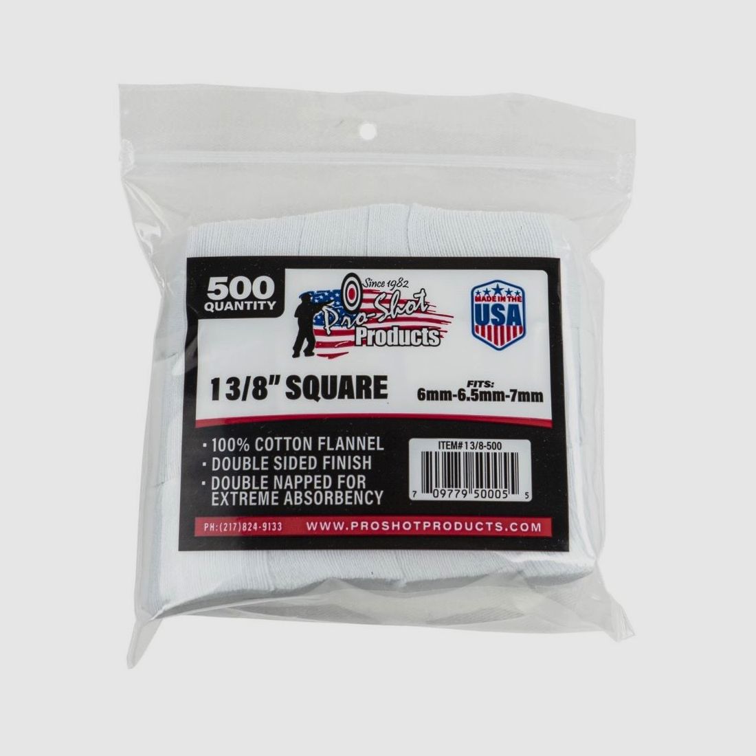 500 Patches 1 3/8" Eckig 6-7mm