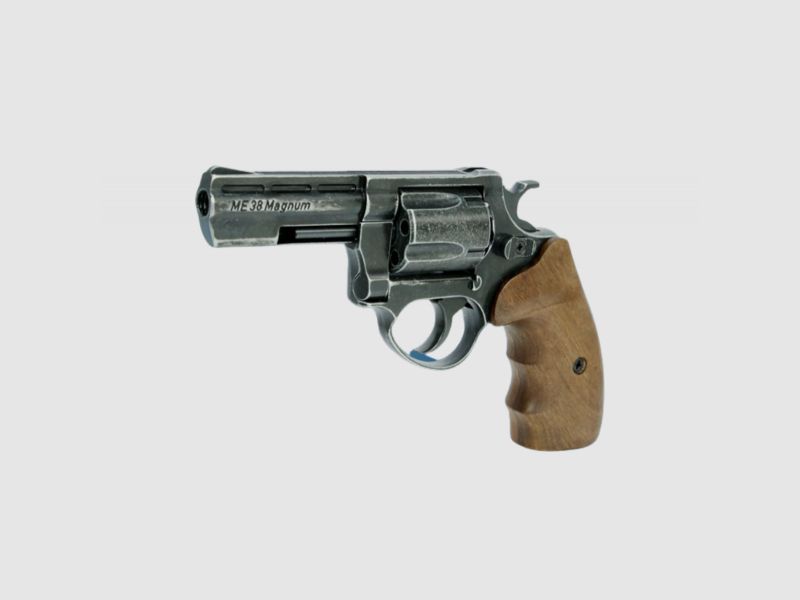 ME 38 Magnum, Kal..380 / 9 mm R Knall, antik-look, Holzgriff