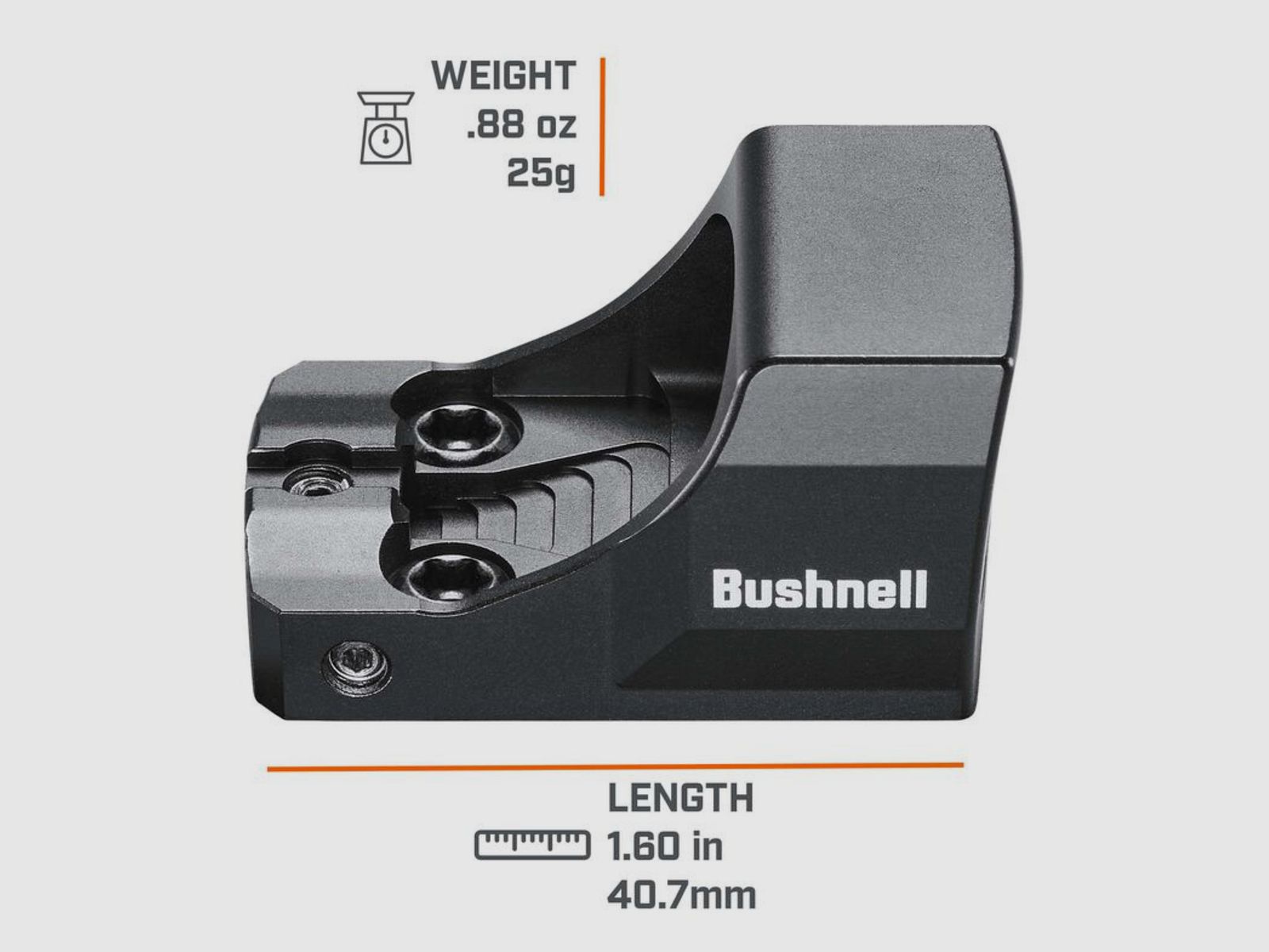 Bushnell RXC-200 1x21mm 6 MOA Punto Reticolo 15mm ALTO