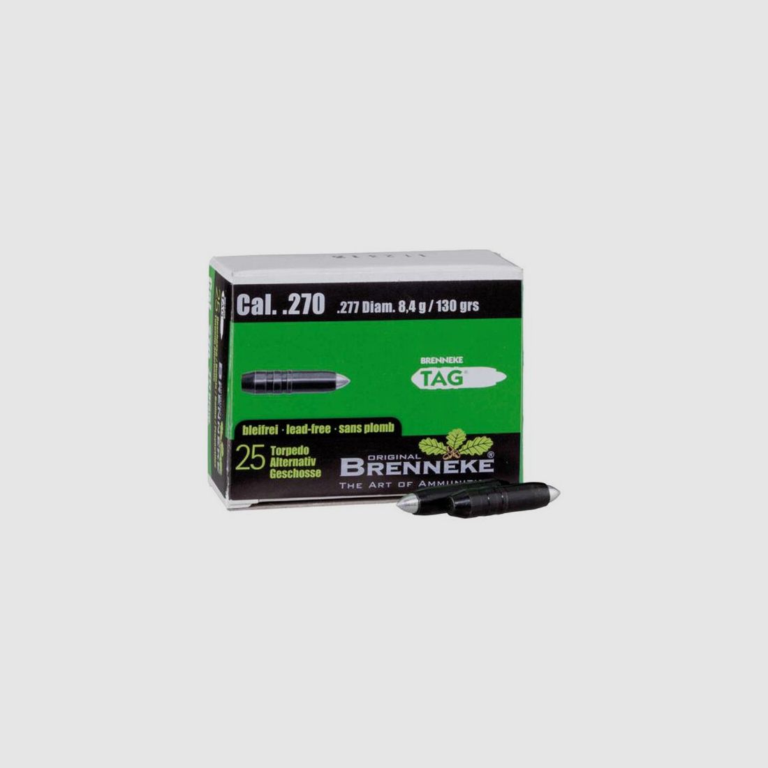 Brenneke Geschoss .270 Win. (.277) TAG 8,4g / 130grs 25 Stück