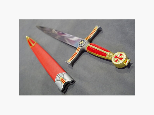 Dolch der Kreuzritter Templer mit Stahlklinge 54 cm