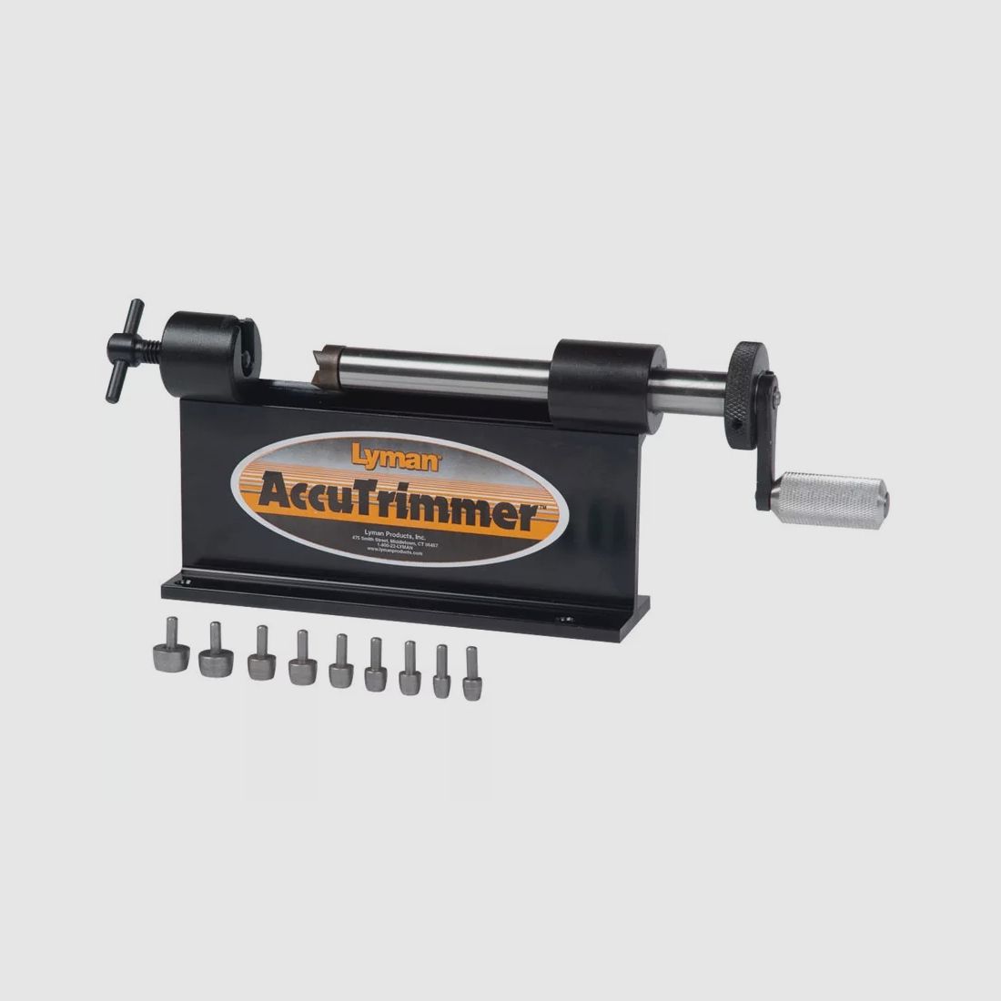 Lyman Accutrimmer / Hülsentrimmer mit 9 Piloten
