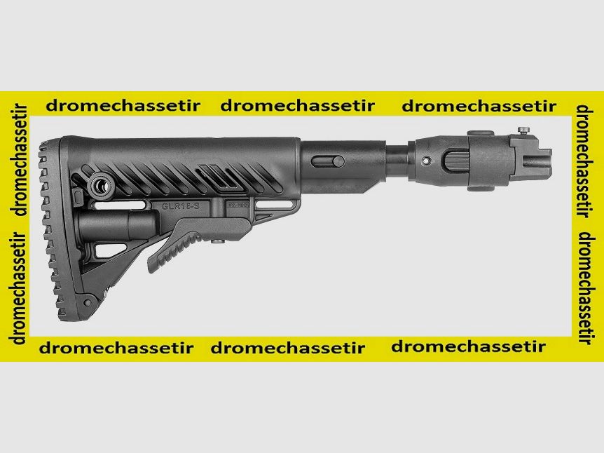 Crosse pliante Fab Defense avec amortisseur de recul pour AK47, Noir, image 2 sur 2