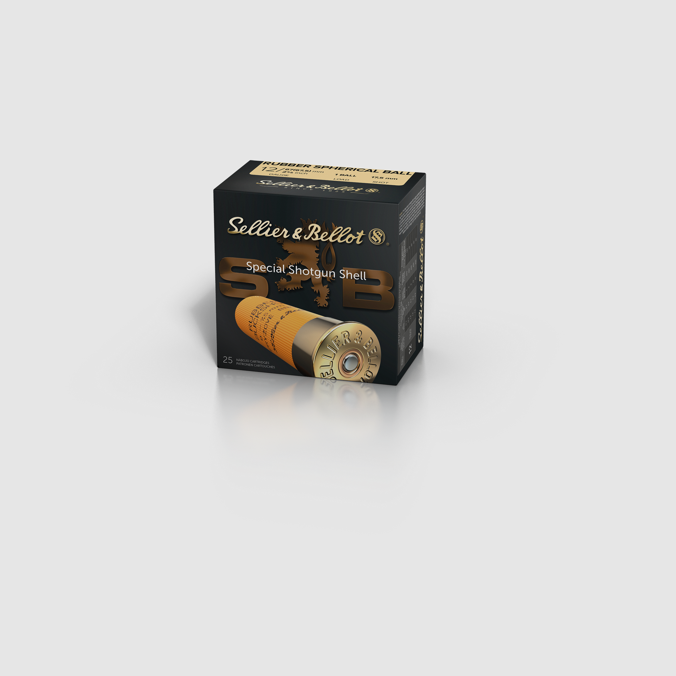 Sellier & Bellot Shotgun Ammunition 12/67.5 0.76g 17.50mm Rubber Ball 1 Ball, image 1 of 2