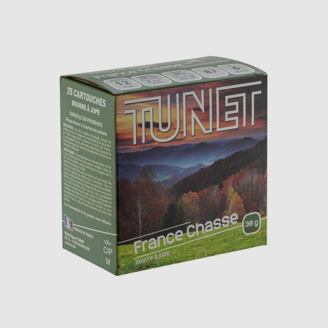 Tunet France Chasse 12/70 36 g - 12/70 Pallini n. 7, immagine 2 di 3