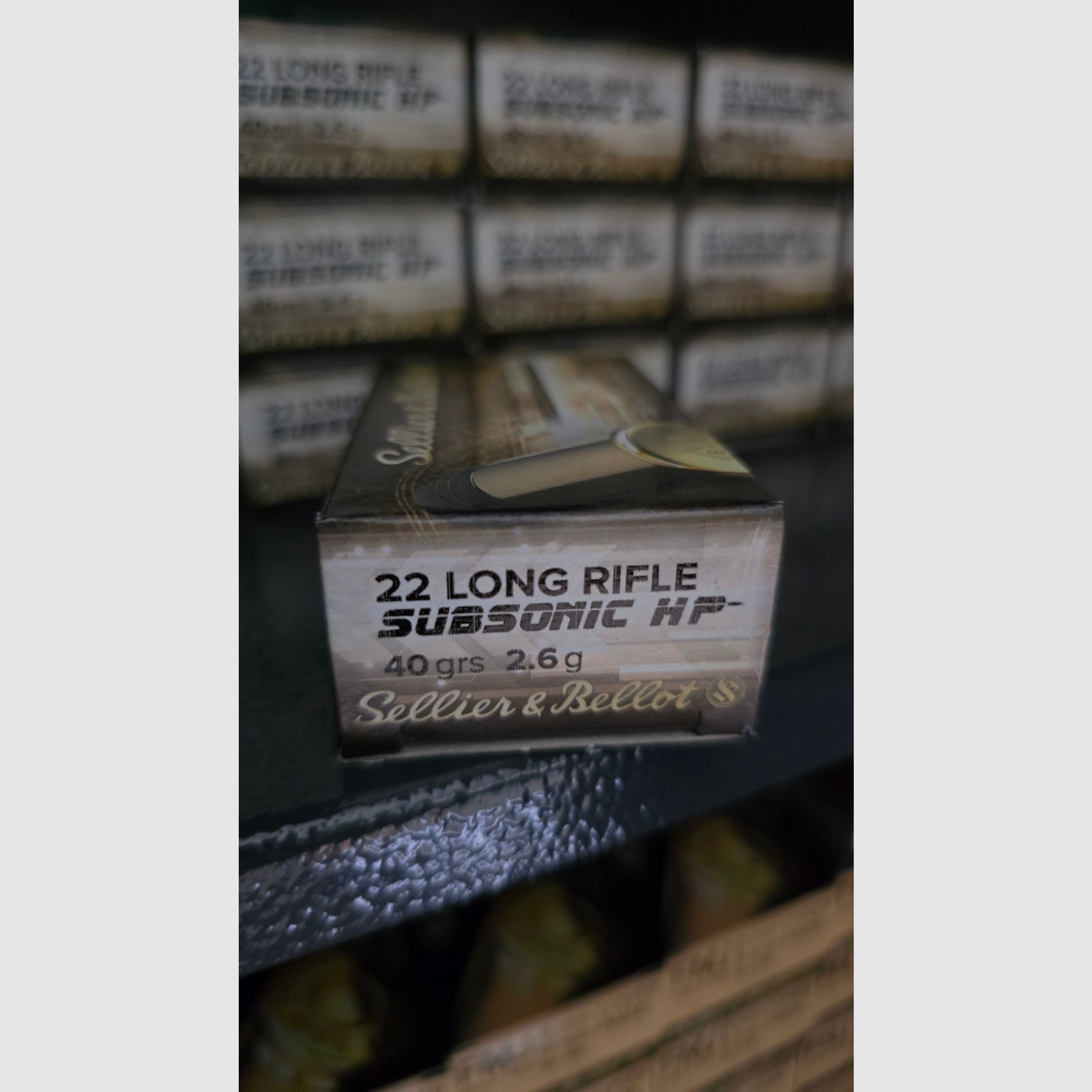 S&B .22lr. Munición Subsonic HP 40gr. [2750 disparos]