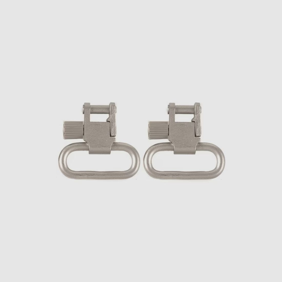 Uncle Mike's QD Super Sling Swivel / Riemenbügel Set Silber 2 Stück