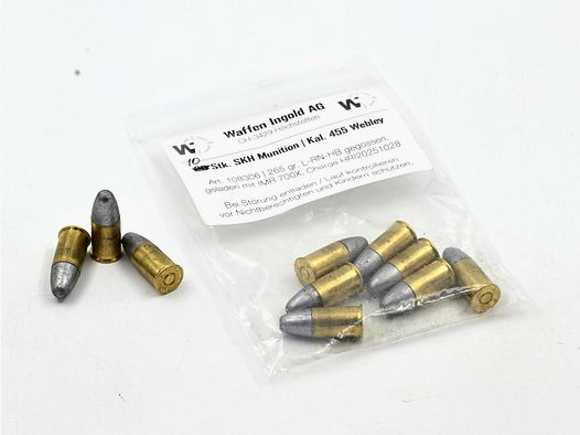 SKH, 455 Webley MKII, L-RN-HB 265 gr, 20 Stk.