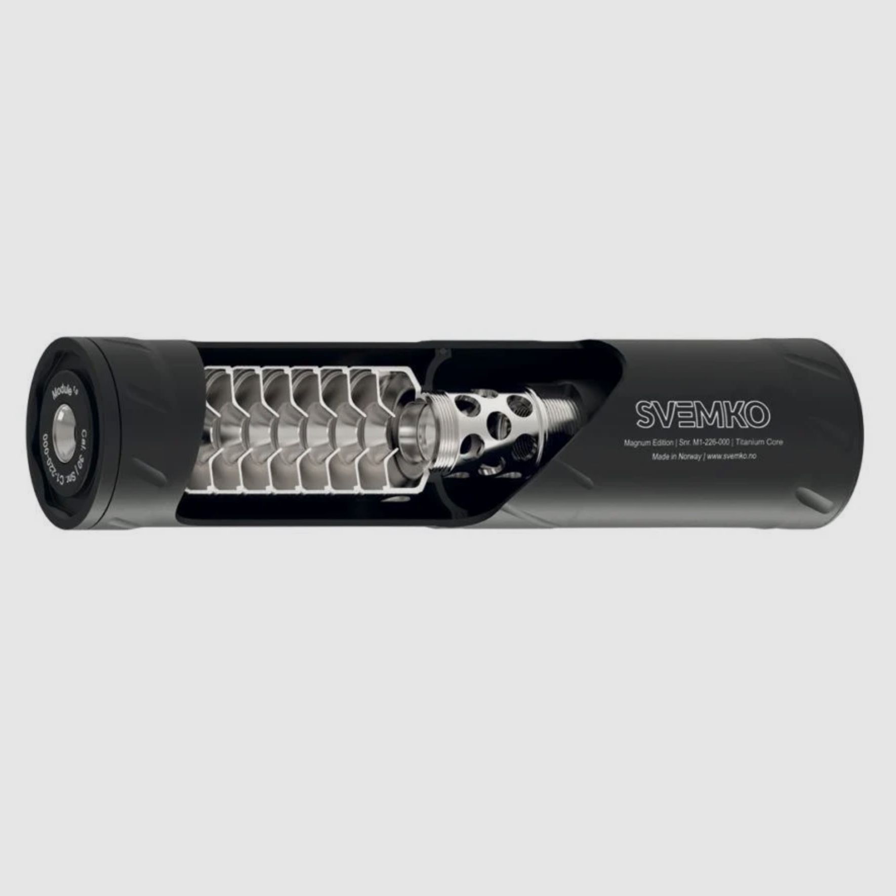 SVEMKO Schalldämpfer Magnum Quick Mount Kaliber .30 ohne Adapter Mündungsgewinde