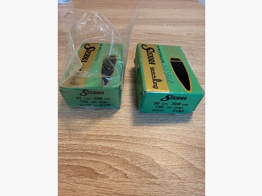 SIERRA MATCHKING .30/.308, 150GR, HPBT/    185 pieces