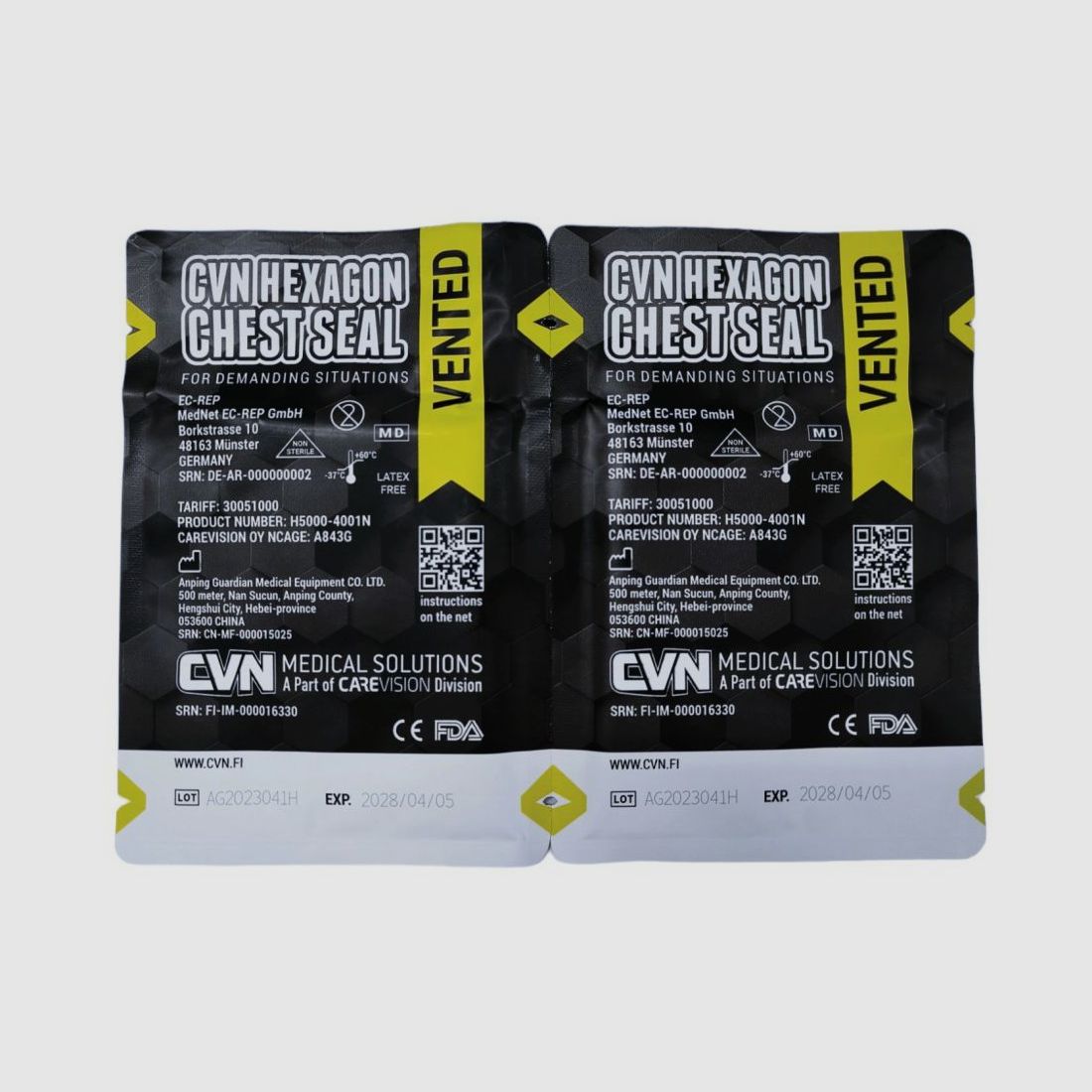 CVN Joint Thoracique Hexagonal, Ventilé (Paquet Double)