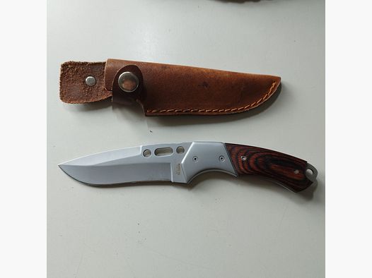 Cuchillo de caza compacto Herbertz AISI 420 con funda de cuero #163710 PVP 89€