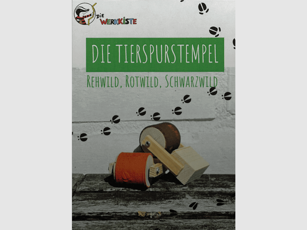 Tierspurstempel 3er-Rollstempel-Set: Fährte Rehwild, Rotwild, Schwarzwild