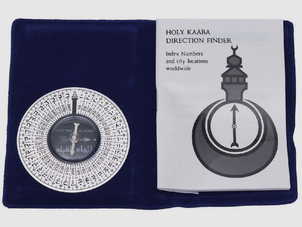 Mekka Kompa, flach wie ein Reise Pa, mit Anleitung,