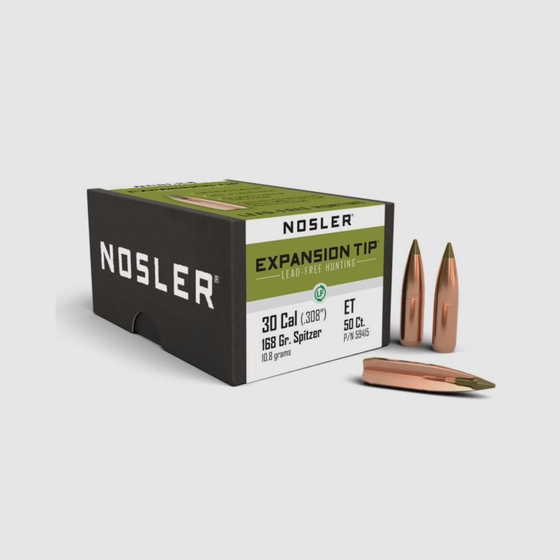 Nosler Hunting Cal. .30 Expansion Tip in 168 Grain #59415