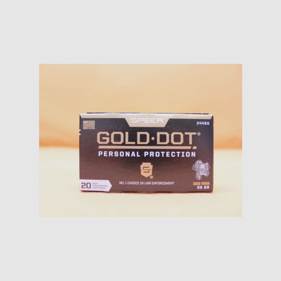 Patrone .223Rem Speer 55grs SP (24468) VE 20 Patronen "Gold Dot"/ 3,56g Teilmantel