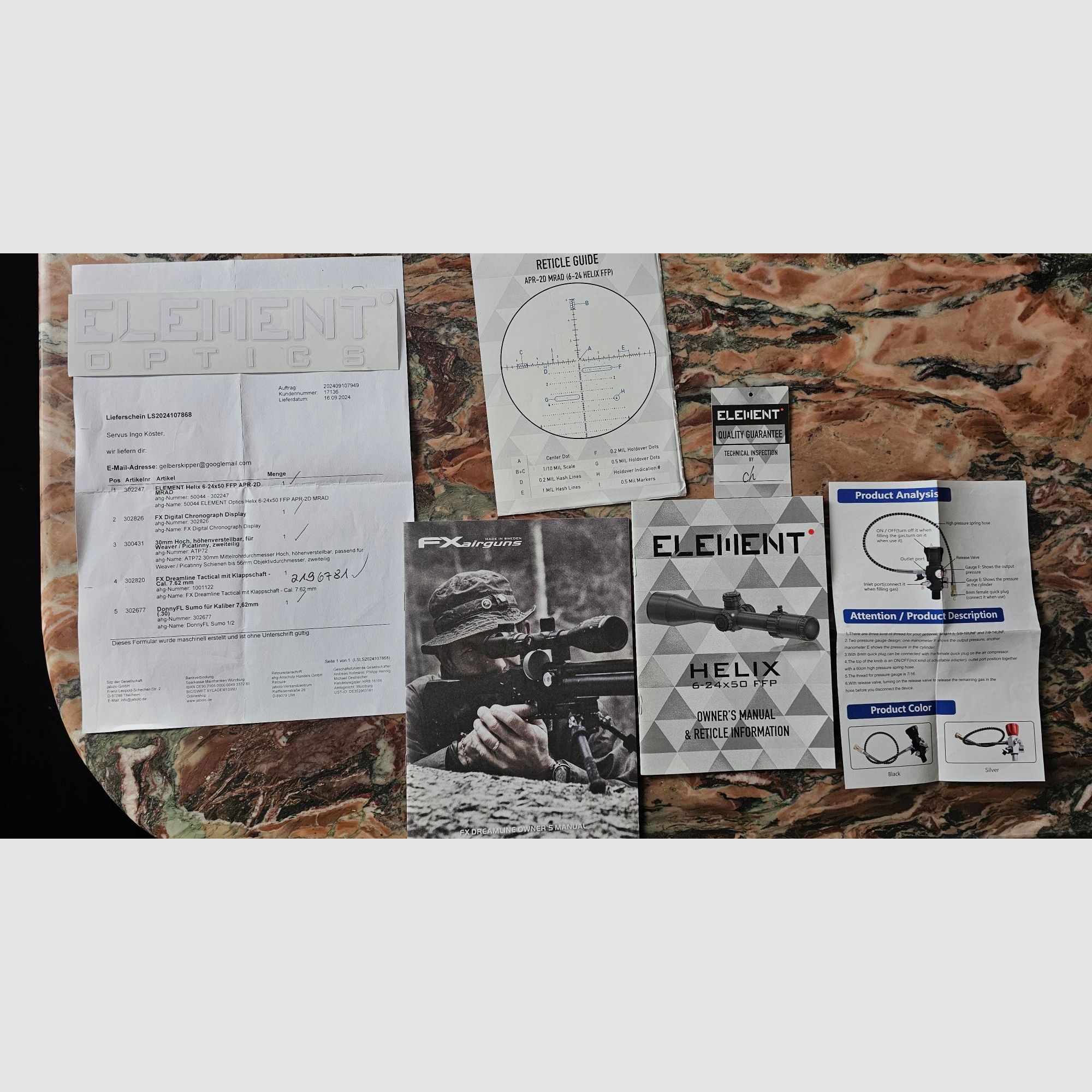 FX Dreamline Tactical 7,62 PAQUETE COMPLETO