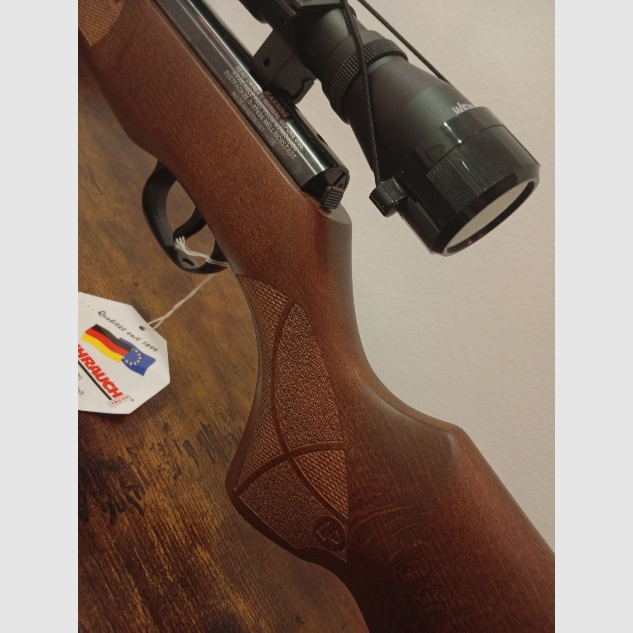 Air rifle set Weihrauch HW 50 M/II, silencer, scope - Completely NEW and in original packaging -