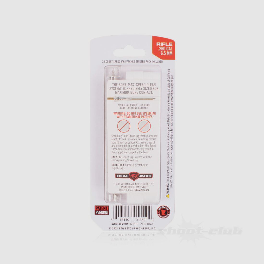 Real Avid Bore-Max Speed Jag y Parches