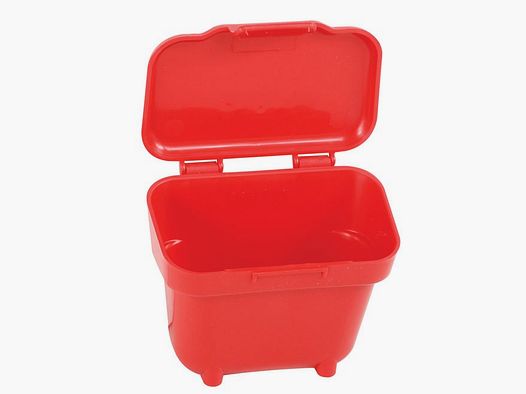 MTM cintura scatola per cartucce ABP rossa per un massimo di 100 cartucce a percussione .17 HMR e altre.