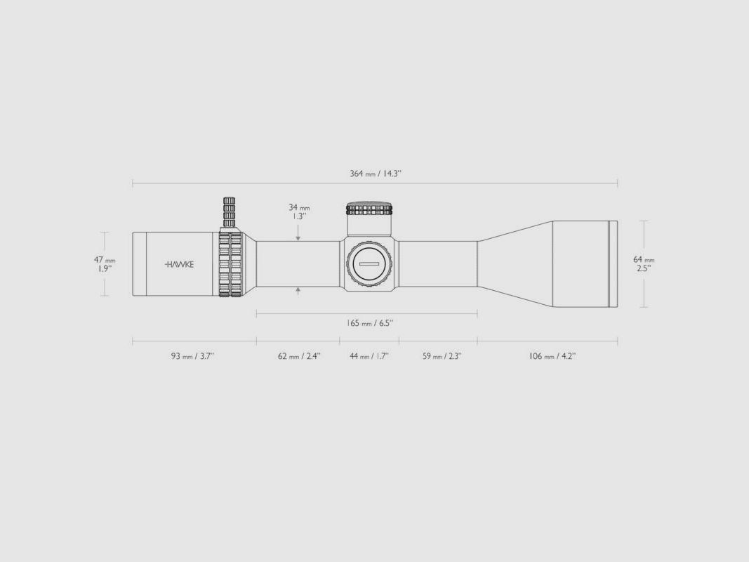 Hawke Zielfernrohr Vantage HD 34 WA IR FFP, 5-25x56, Mil ProII, Bild 8 von 8