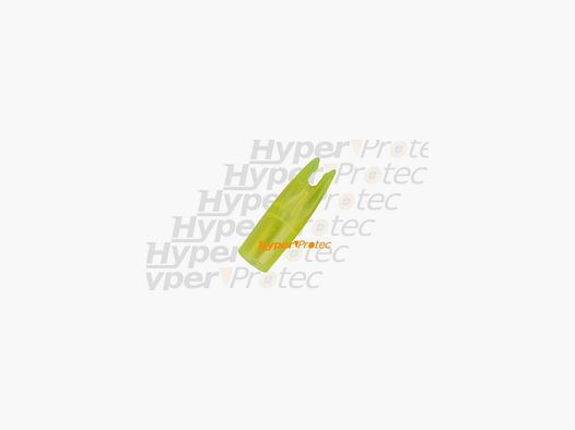 Encoche jaune fluo transparente pour flèche de fibre de verre