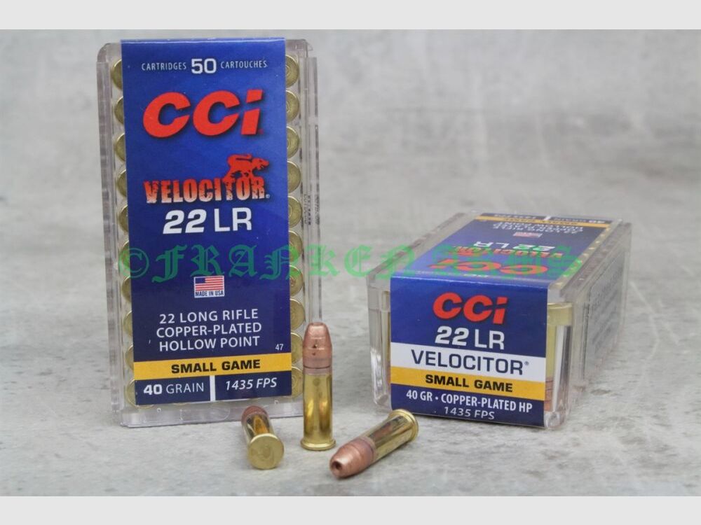 CCI Velocitor .22 l.r. 40gr. 2,6g 50 pièces Prix dégressifs