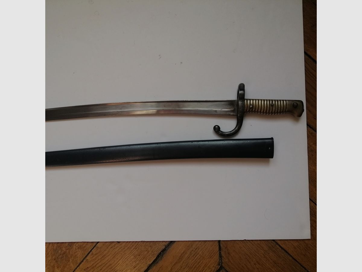 Chassepot Bayonet Saber mod. 1866 – Rare series Z – with number – excellent condition – one of the VERY LAST, image 10 of 12