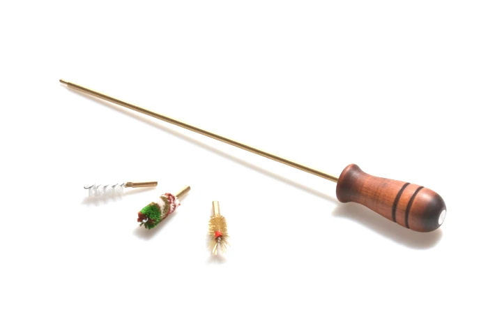 Short brass cleaning rod with 3 brushes, cal. 54, for muzzleloaders Łuszczek