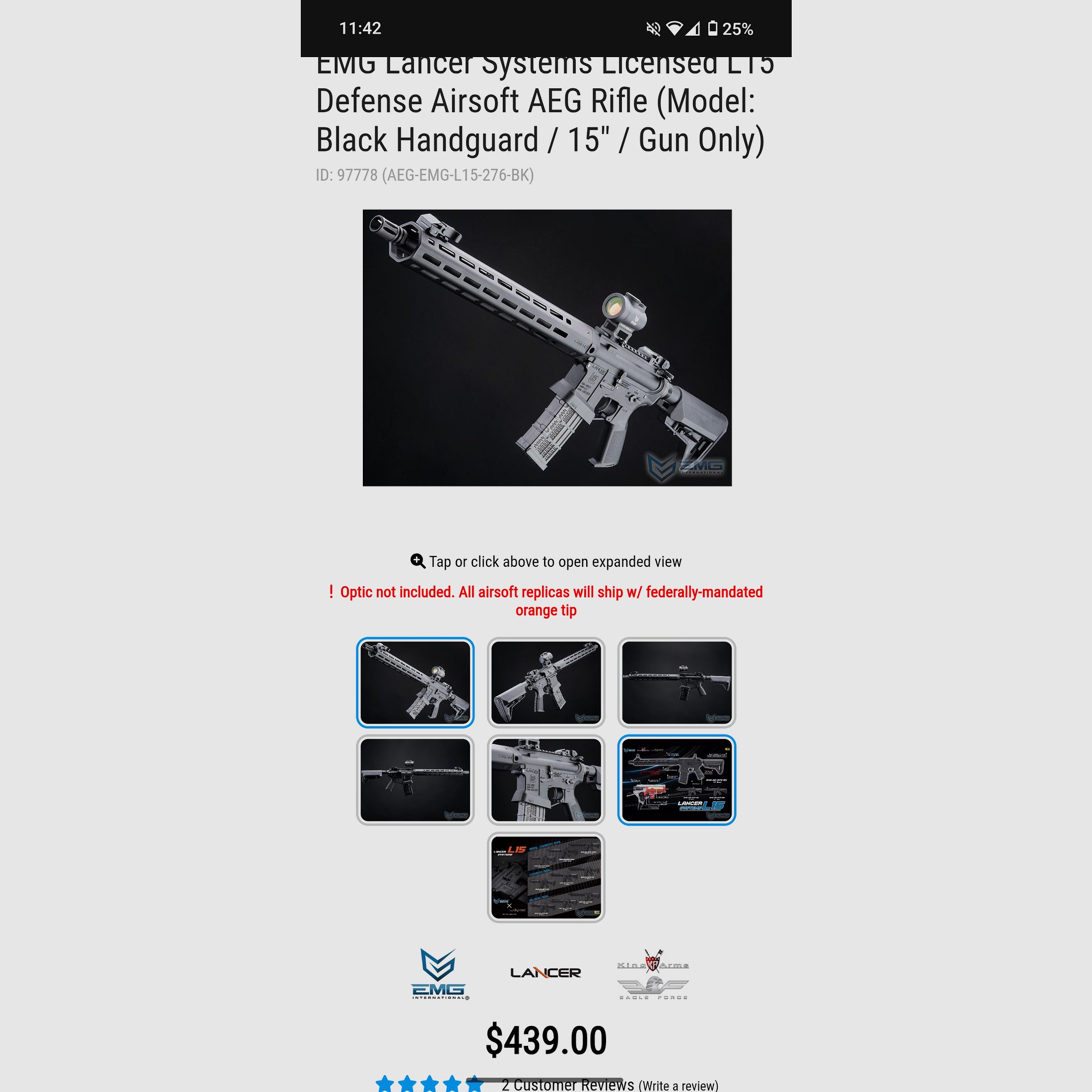 King Arms Lancer L15 