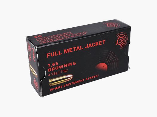 GECO Vollmantel 73gr 7,65Browning