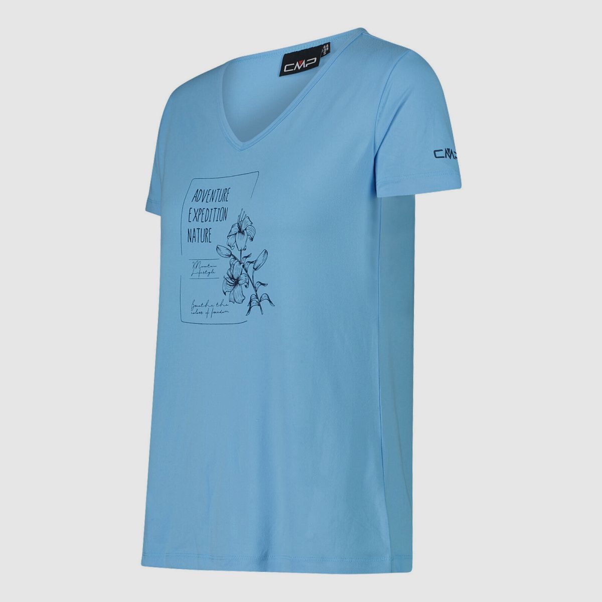 CMP Damen-T-Shirt aus Piqué mit Print vorne