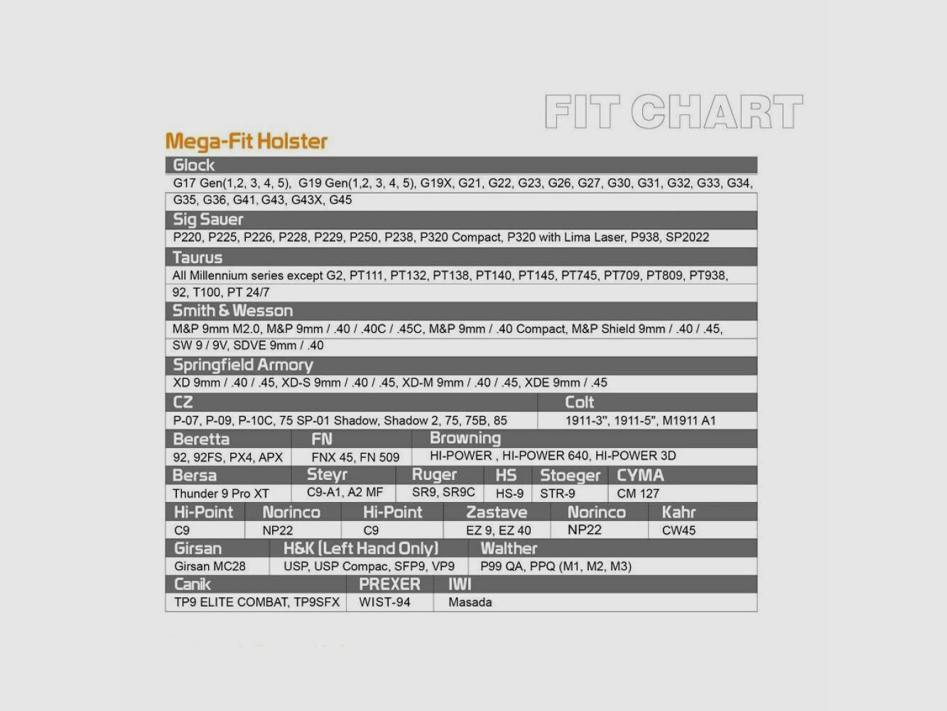 Cytac Polymer Holster Mega-Fit