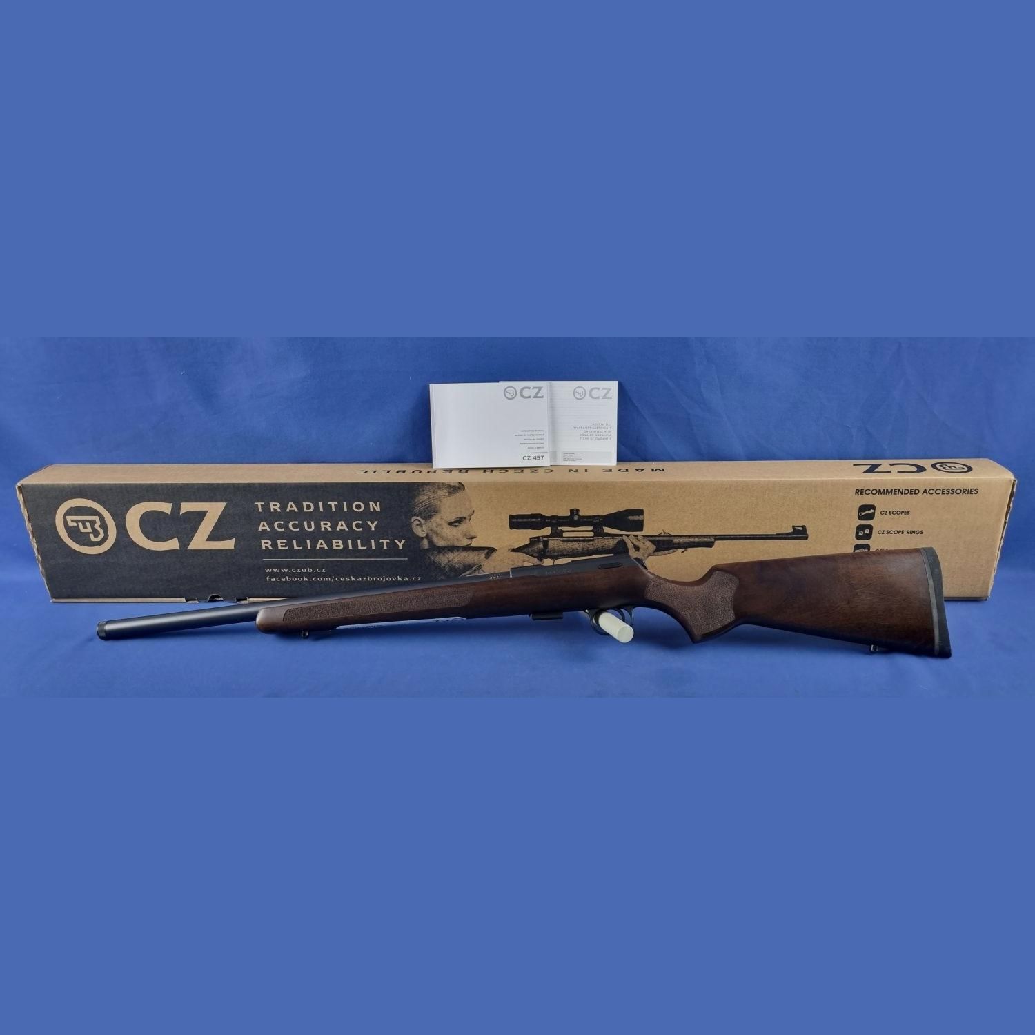 CZ KK-Repetierbüchse Varmint 457 LL: 20″ mit Mündungsgewinde 1/2×20 Kal. 22lr, Bild 3 von 3