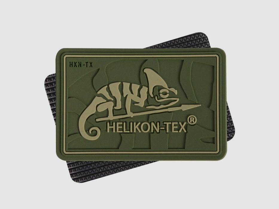 Emblema con logotipo HELIKON HELIKON-TEX - PVC Olive Green (OD-HKN-RB-02), imagen 1 de 2