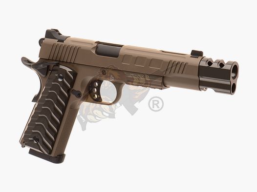 KP-16 Vollmetall Pistole Co2 mit Blowback in Tan