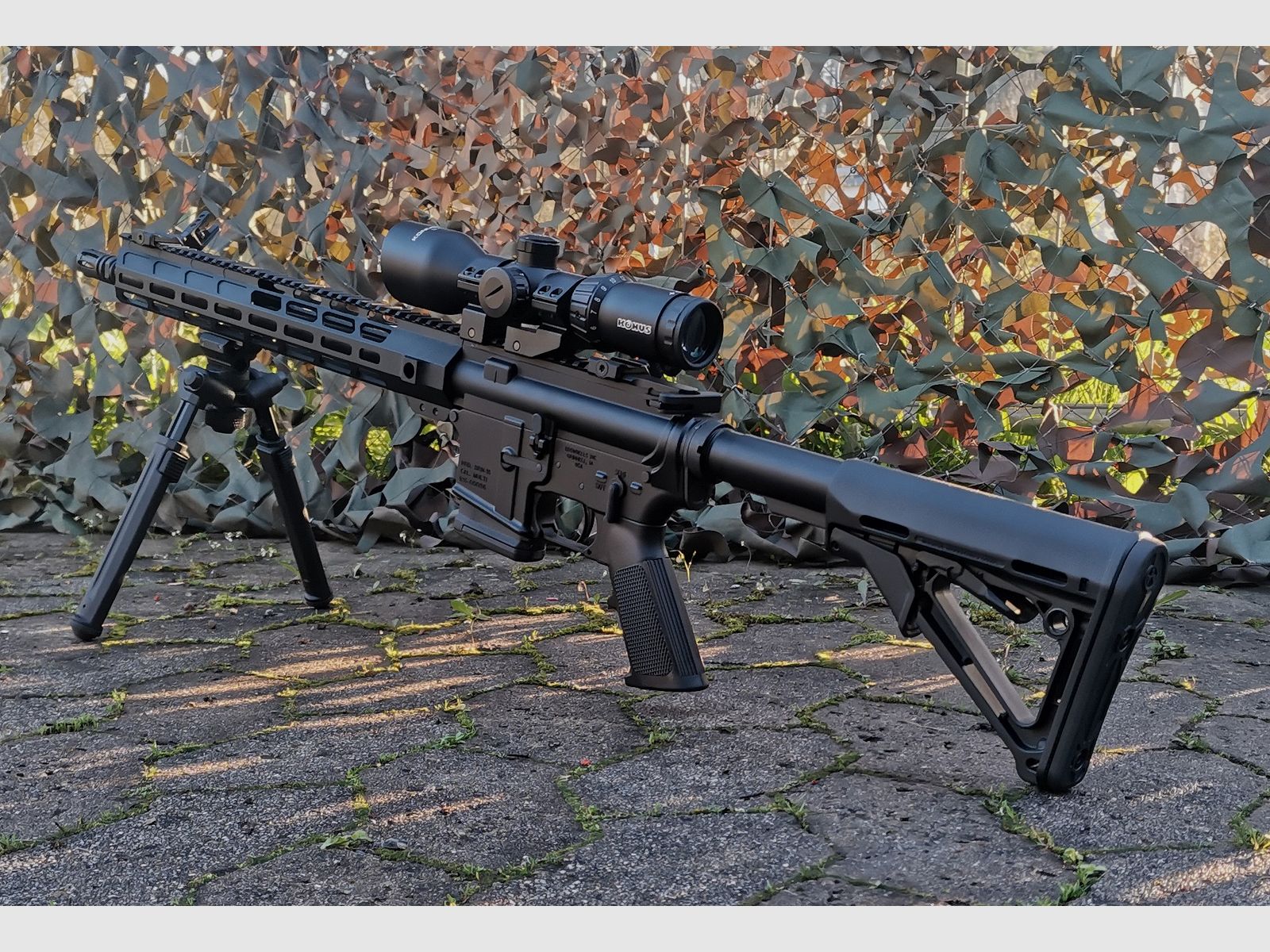BM Custom AR15 semi-automatic rifle 16" .223 Rem Magpul bipod