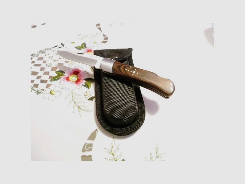 Laguiole Calmont L´Eclair Outdoor-Jagdmesser+Messer-Gürteltasche Klappmesser NEU