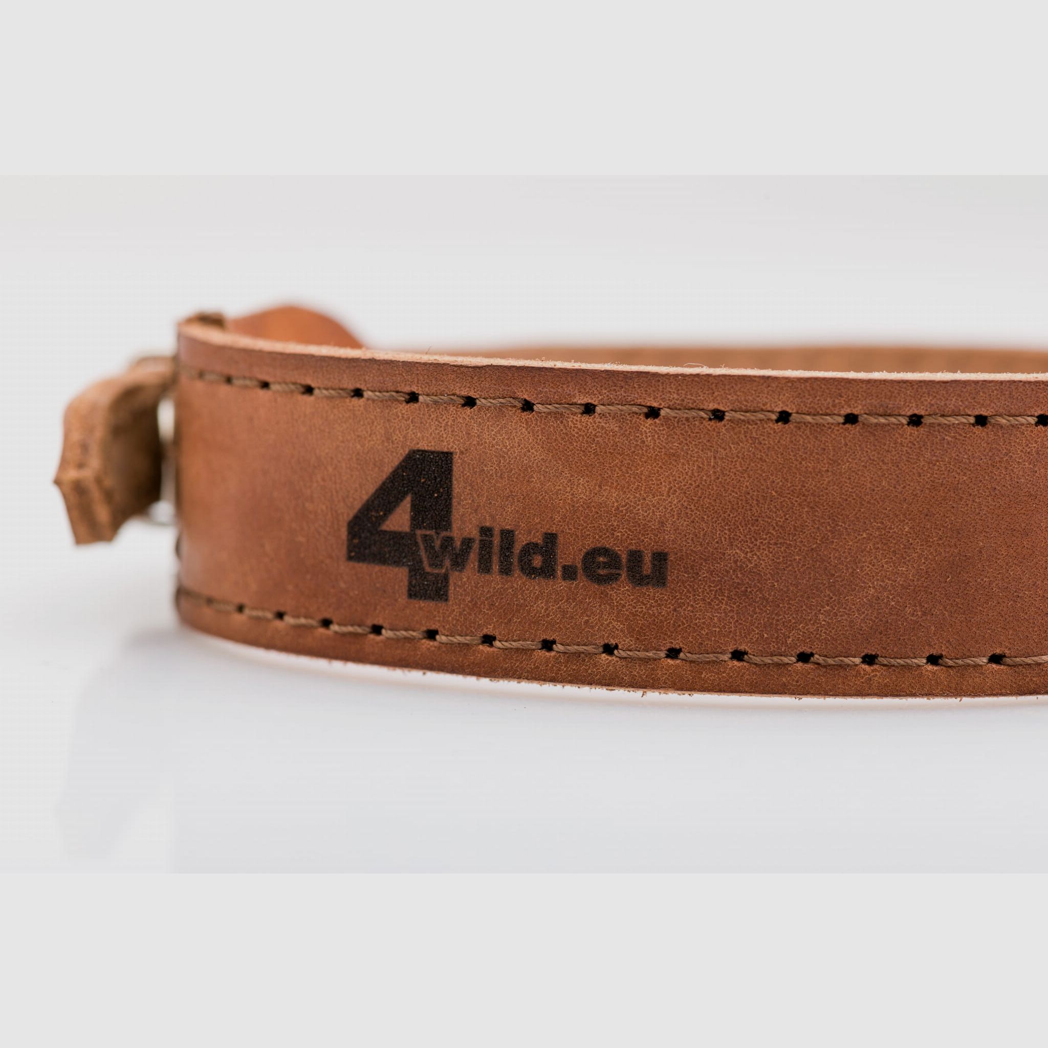 Collare da traccia in pelle – cuoio di nuca bovina, 3 cm, immagine 2 di 5