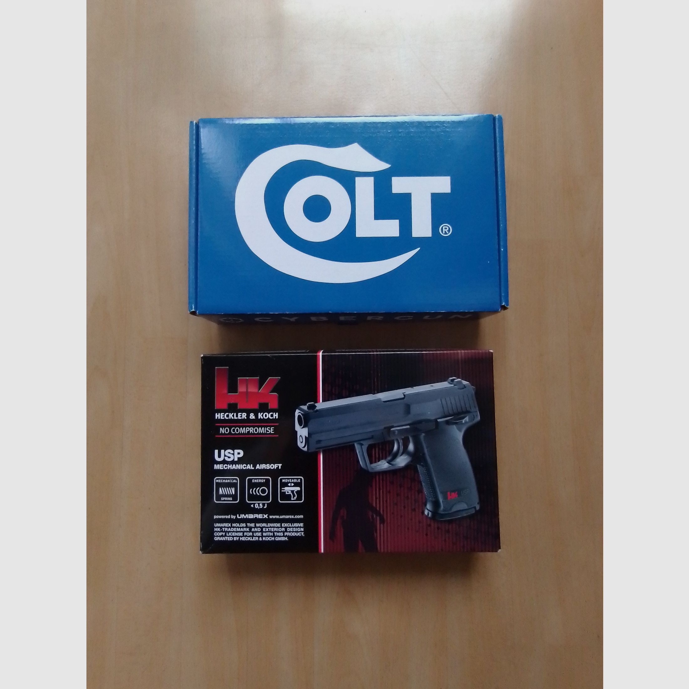 Colt 1911  &  HK USP 6mm Federdruck Airsoft 