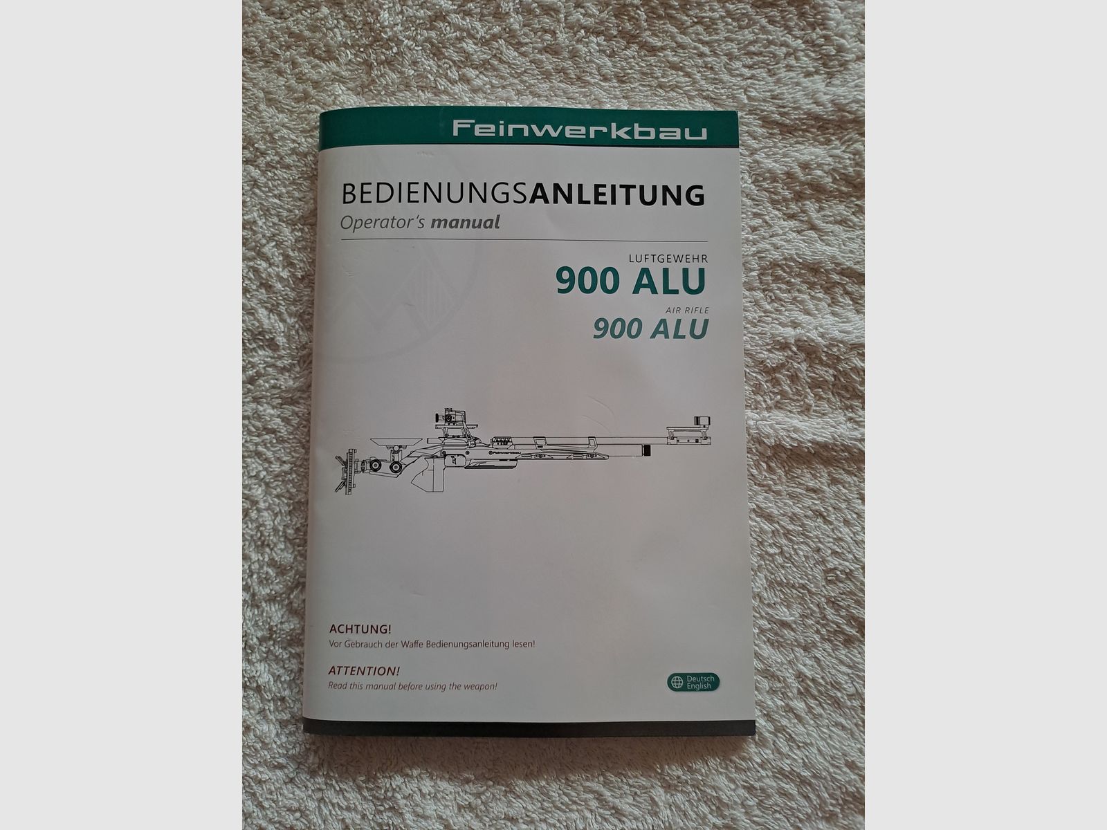 Druckluftgewehr, Feinwerkbau 900 Alu, Auflage Neuwertig!