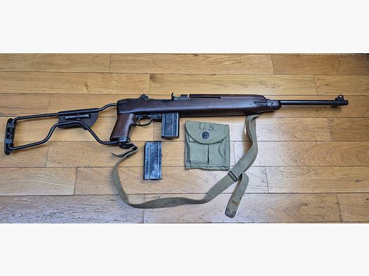 Caduto dal cielo! Rarissima Carabina USM1 A1 da paracadutista delle primissime produzioni – Armi INLAND di maggio 1943 – 1ª serie di 70.948 armi – 100% Inland e 100% originale – Cal. .30 M1 – Pezzo rarissimo in eccellenti condizioni meccaniche ed estetiche – Cat B 2e)! – TBE++