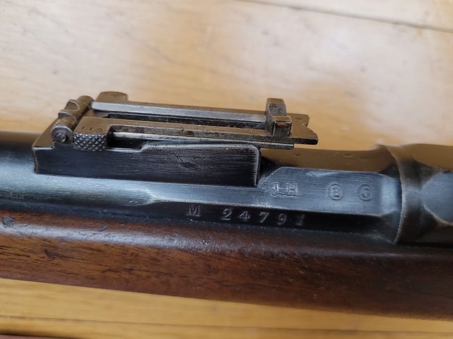 Zeer mooi infanteriegeweer Gras – Model 1866-74 M80 – Omgebouwd Gras in Saint Etienne in juli 1883 – Volledig monomatrikuleer inclusief de reinigingsstaaf – Origineel kaliber 11mm Gras – Prachtige spiegelloop – Uitstekende staat, afbeelding 16 van 30