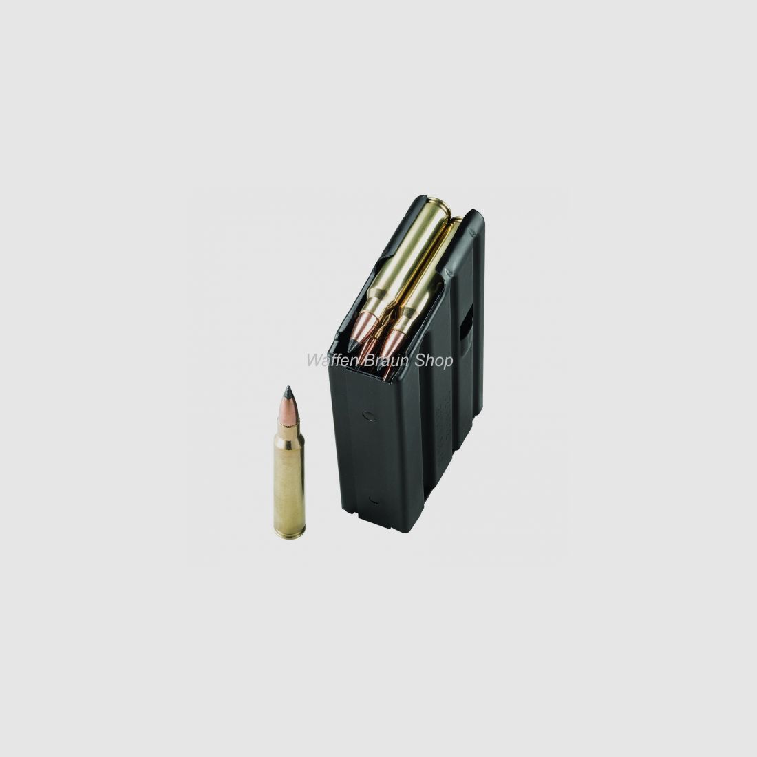 Duramag Stahlmagazin für AR15, .223 Rem., 10 Schuss, Oranger Follower