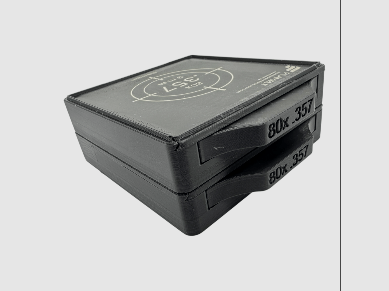 Diabolo-Box für 80x .357 / 9 mm (Luftdruck Diabolos) – Praktisch, stapelbar, wiederverwendbar. Matchbox