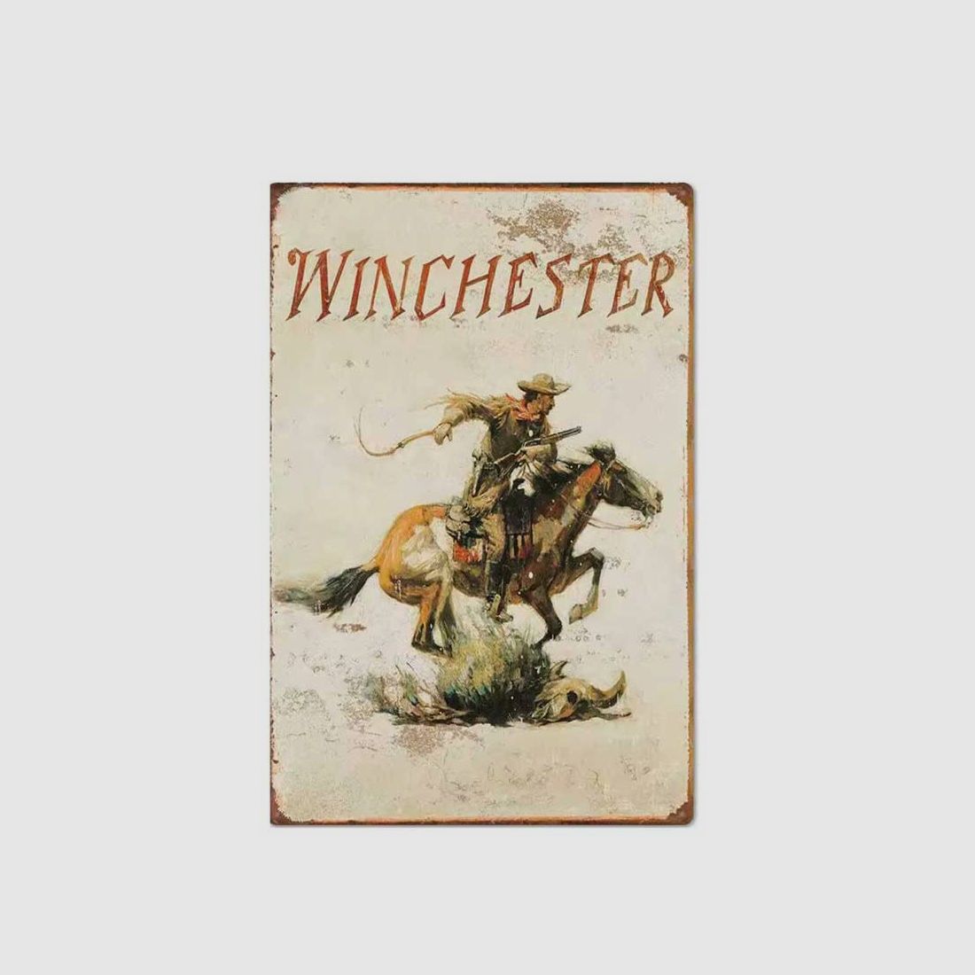 Dekorative Metallplatte Winchester Original