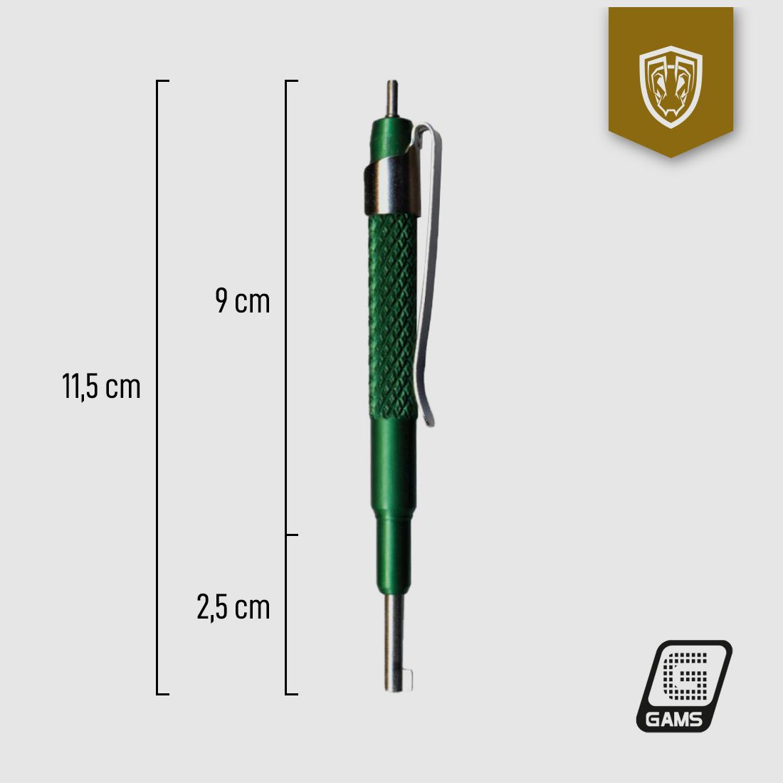 Clé verte pour menottes avec clip, image 2 sur 2
