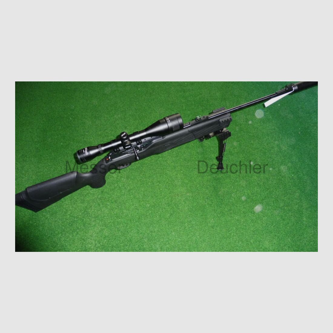 Umarex CO2 air rifle mounted with ZFR 6x42 silencer bipod 850 m2 kit